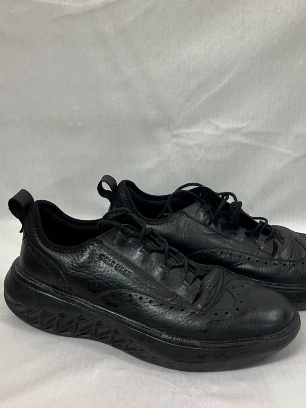 Cole Haan Grand 360 Wingtip Shoes Men's Size 10 M Black Brogue Lace Up